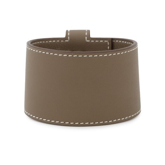 HERMES Kelly Twist Bracelet Size T3 Swift Leather Etoupe - Picture 3 of 15